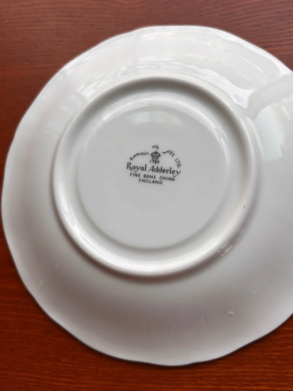 Royal Adderley Teacup & Saucer Fine Bone China Atomic Pattern England Vintage